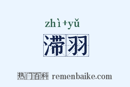 滞羽是什么意思的图片
